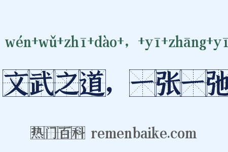 文武之道，一张一弛是什么意思的图片